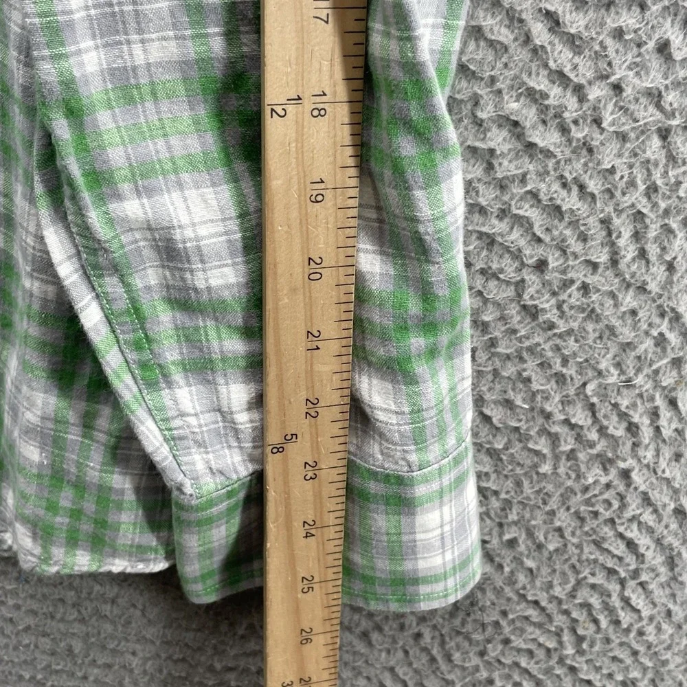 Banana Republic Linen Blend Shirt Men Large Western Outdoor Coastal Academia 90s